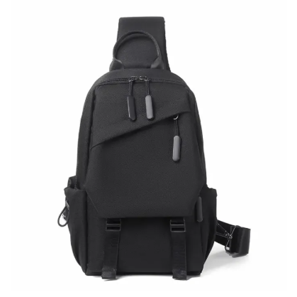 Zebra Crossbody Bag Small Nylon Sling Shoulder Bag 3 Chamber Lightweight Travel Pack