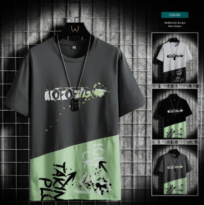 Men’s Short Sleeve T-Shirt Summer Exclusive Design Jersey Polyester Casual Tee