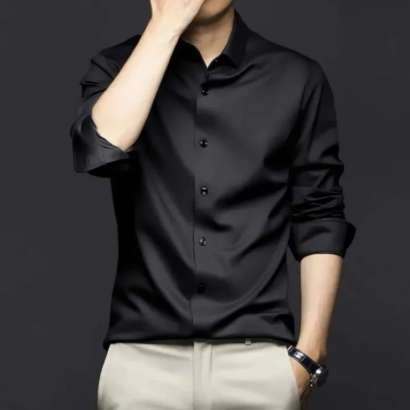 Men Stylish Slim Fit Long Sleeve Casual Shirt Cotton Trendy Fashionable