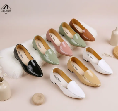 Women’s Full Shoe 1 Inch Heel Premium Artificial Leather Ladies Formal Office Shoes