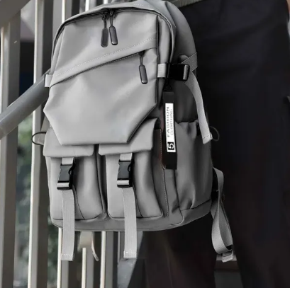 Laptop Backpack 18 Inch Zebra Fashionable Travel Backpack Gray SZ005 Oxford Waterproof Bag