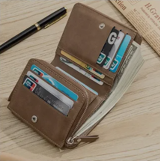 Men’s Leather Wallet Money Bag | Short Vintage Wallet for Men | Multi-Card Holder Soft PU Purse | Casual & Fashion Wallet Two Color