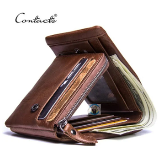 Pure Cow Leather Three Part Soft Wallet For Men | Genuine Leather Money Bag | Slim & Stylish Wallet for Men