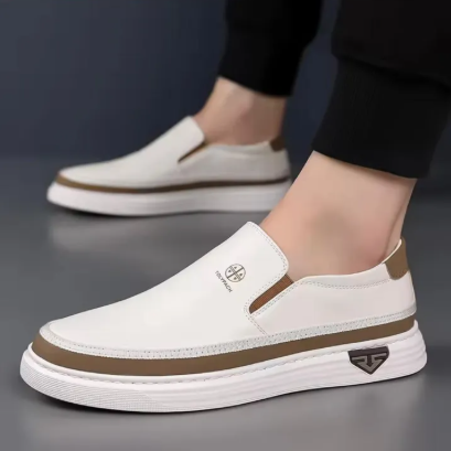 Men’s Canvas Sneakers Black White Stylish Comfortable POLYPACH Casual Shoes