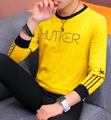 Long Sleeve Casual T-Shirt For Men 100% Cotton Export Quality Full Sleeve Tee