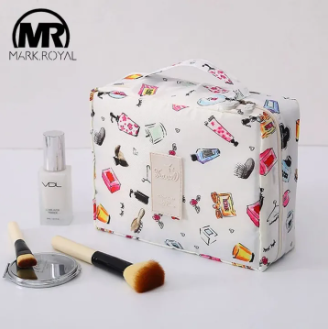 Makeup Organizer Bag Maroon Color | Waterproof Oxford Cloth Cosmetic Storage Box