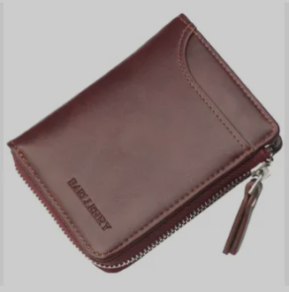 Mens Small Casual PU Leather Wallet | Cards Holder Coin Purse | Zipper Wallet for Travelling